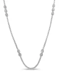 LB Exclusive 18K white gold diamonds necklace - Silver