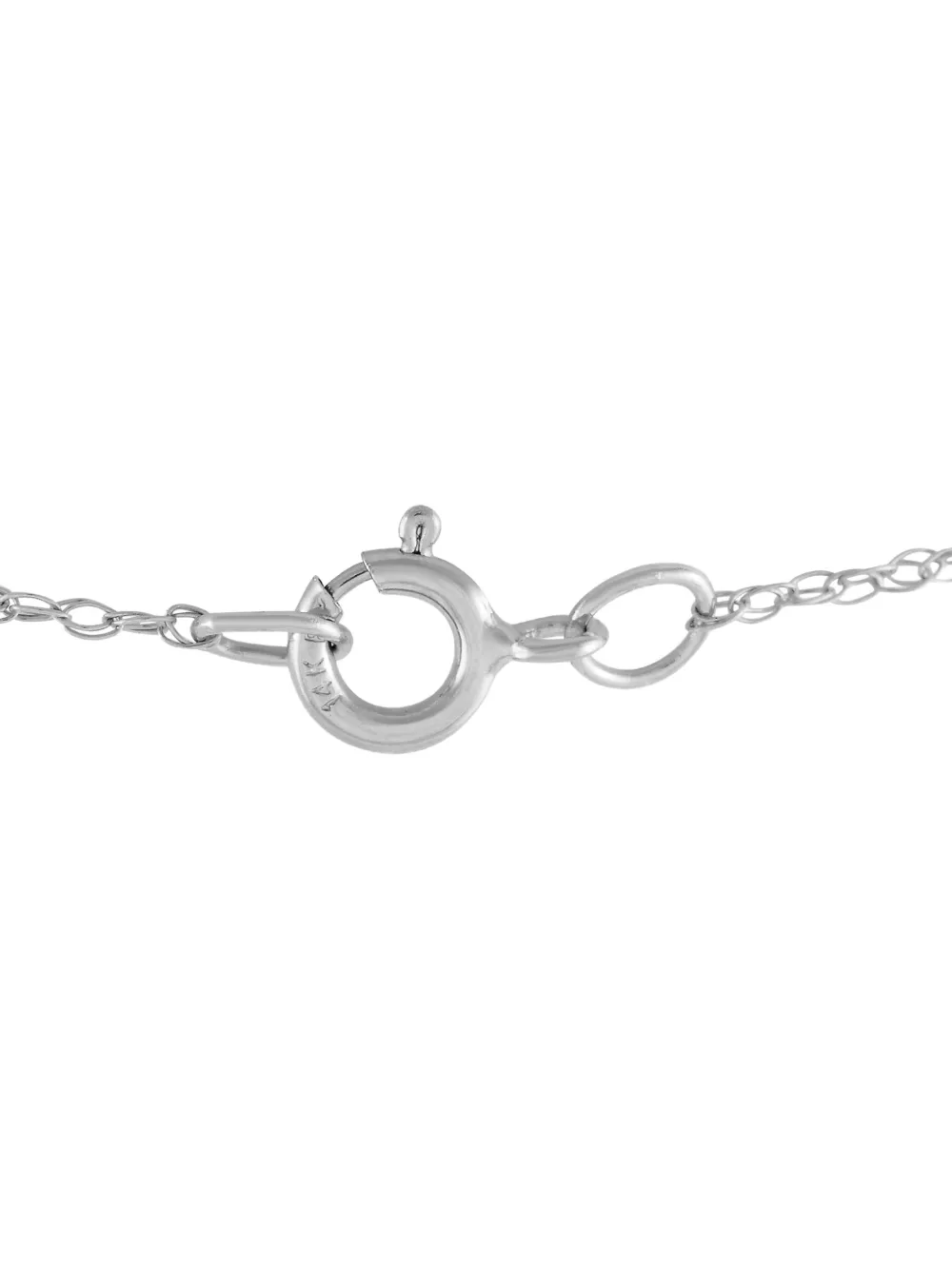 LB Exclusive pre-owned 14K white gold diamond and topaz pendant necklace | Image 2