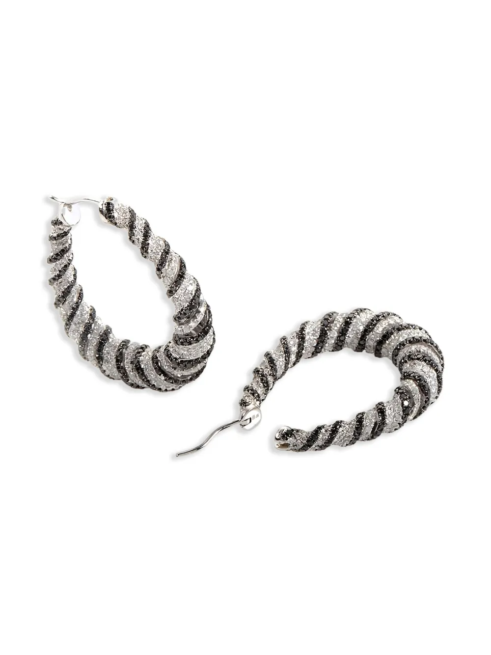LB Exclusive arracadas Zebra en oro blanco de 18kt de archivo | Image 2