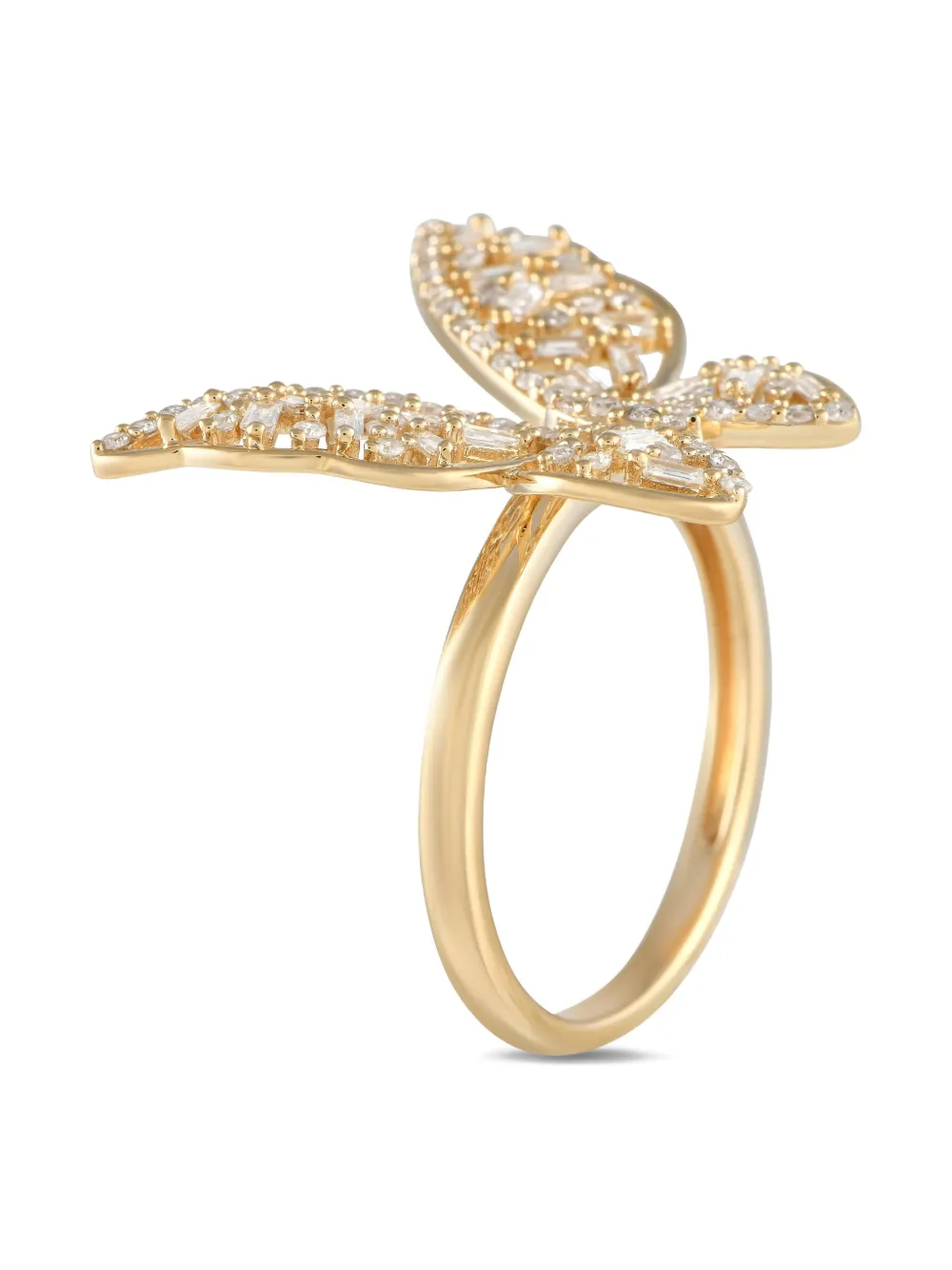 LB Exclusive 14kt yellow gold Butterfly diamond ring - ゴールドトーン LB Exclusive 14kt yellow gold Butterfly diamond ring - ゴールドトーン