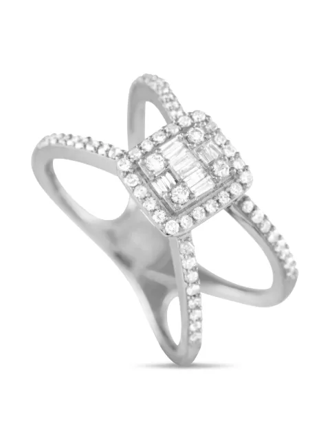 LB Exclusive anillo en oro blanco de 14kt con diamante de archivo 