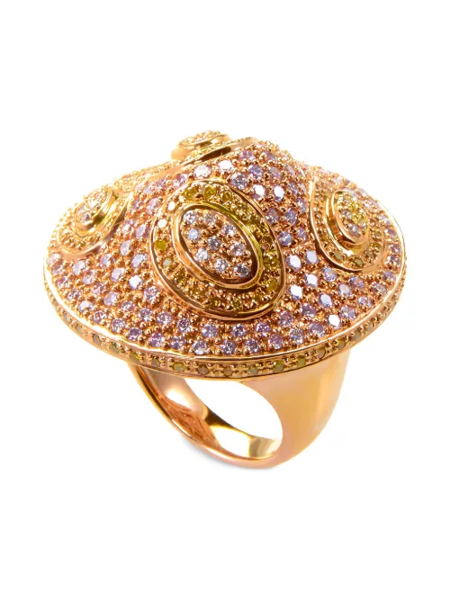 Bague en or 18ct pavée de diamants - LB Exclusive - Modalova