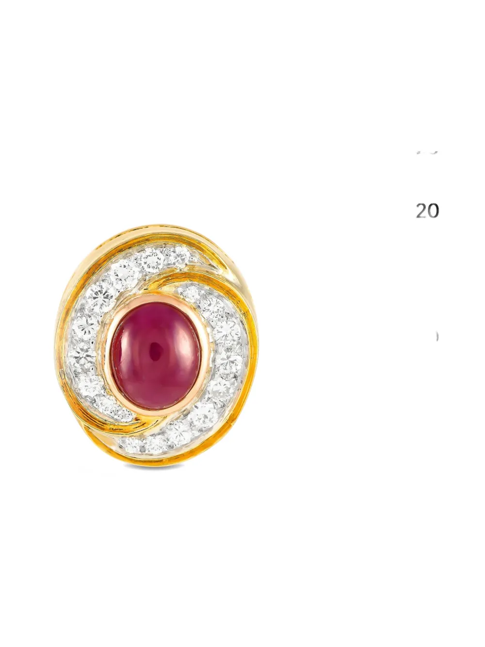 LB Exclusive 18K yellow gold ruby and diamond clip-on earrings - LB Exclusive 18K yellow gold ruby and diamond clip-on earrings -