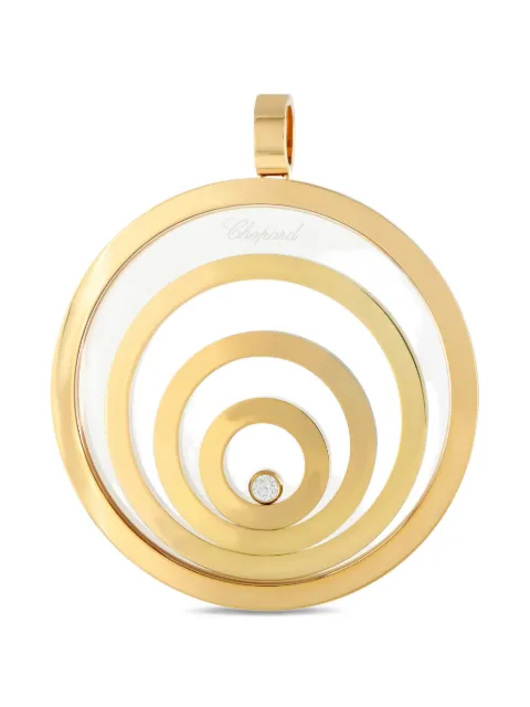Chopard Pre-Owned 18kt yellow gold Happy Spirit diamond pendant