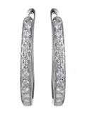 LB Exclusive 14K white gold diamond earrings - Silver