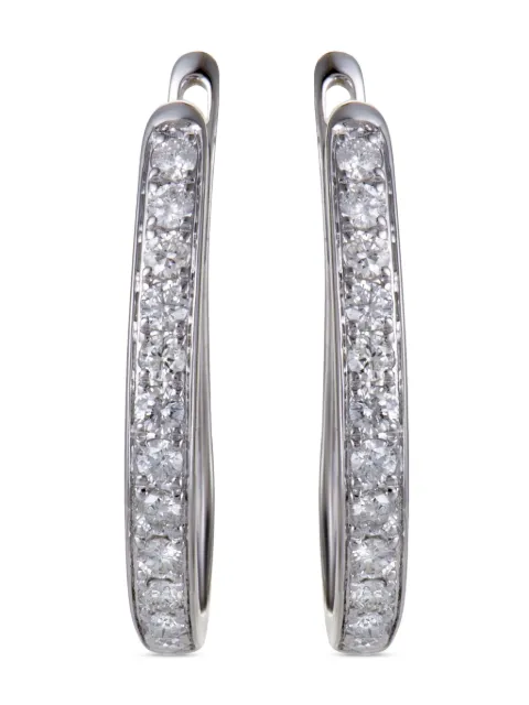 LB Exclusive aretes en oro blanco de 14kt con diamante