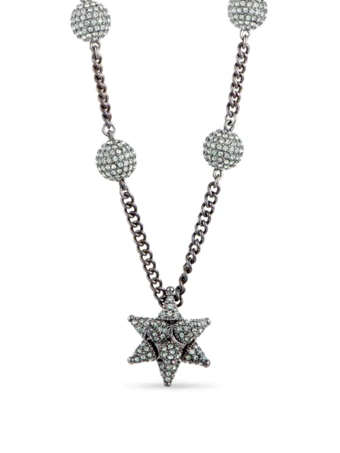 Swarovski Vintage crystal-embellished necklace