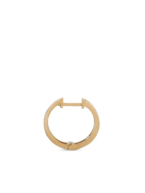 LB Exclusive 14K yellow gold diamond hoop earrings