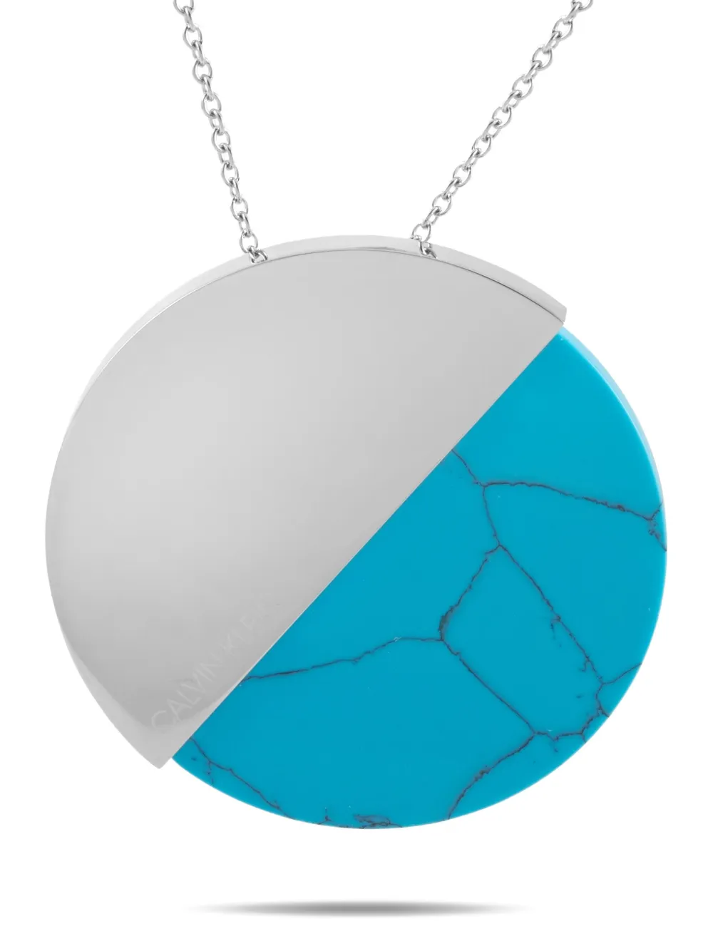 Calvin Klein Vintage two-tone design necklace | Silver | Image 1