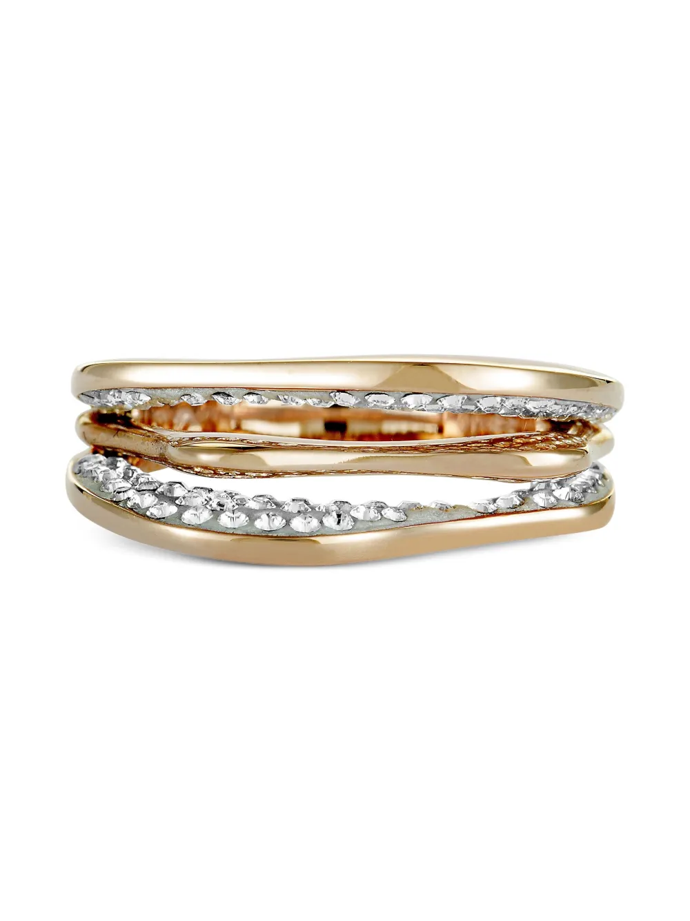 Swarovski Hilly crystal wave ring - ゴールドトーン Swarovski Hilly crystal wave ring - ゴールドトーン