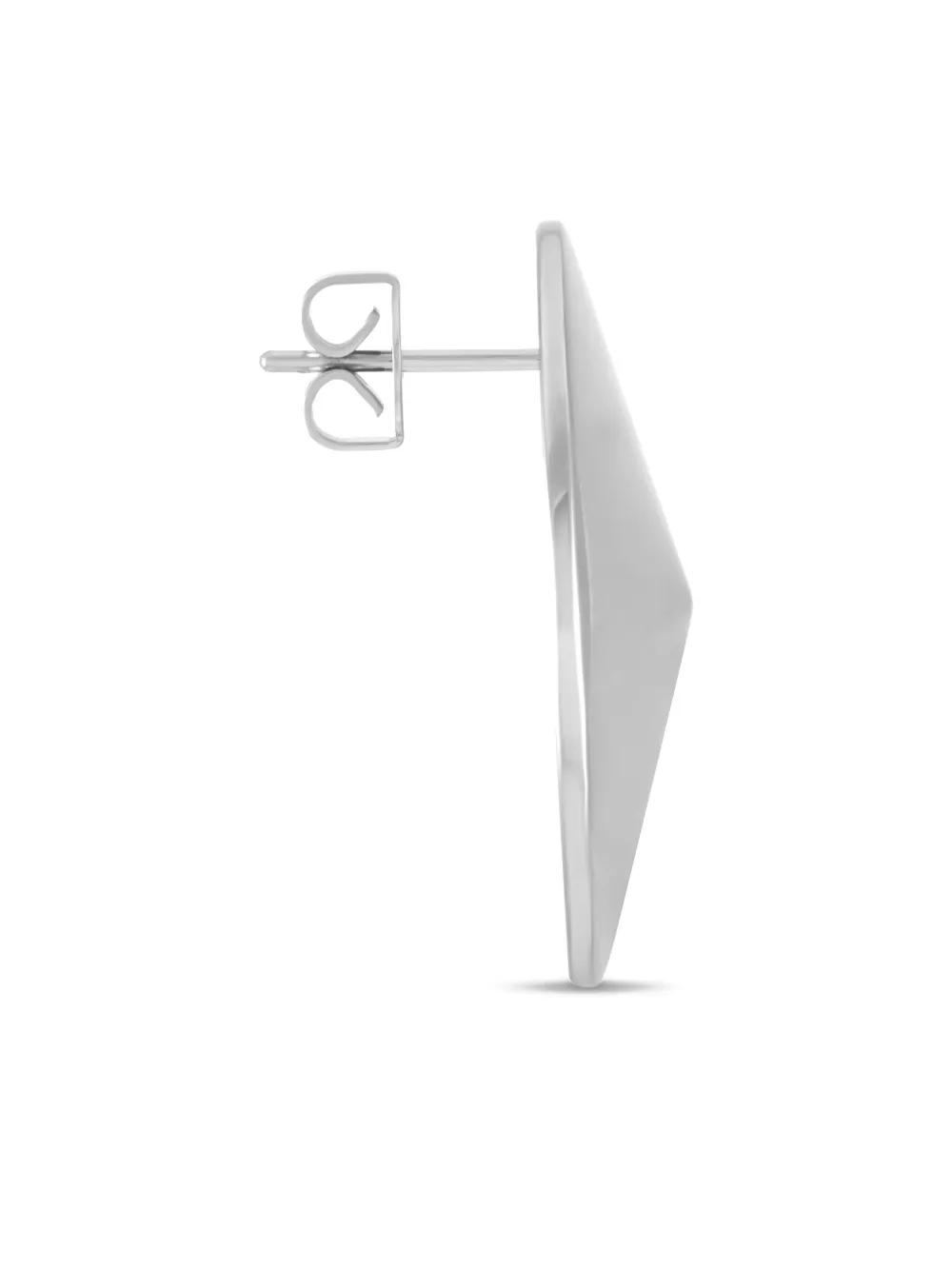 Pre-owned Calvin Klein Polished-finish Earrings In Silver