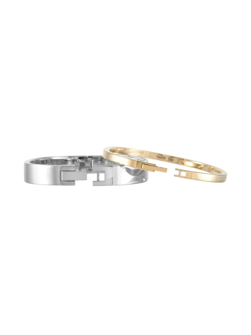 Pre-owned Calvin Klein Vintage Two-tone Design Bracelet