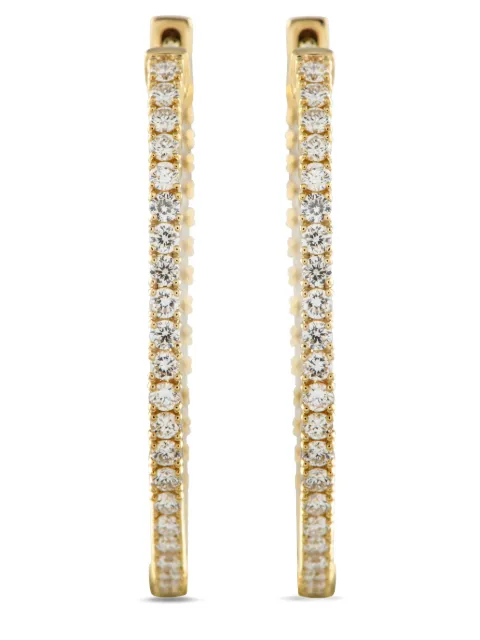 LB Exclusive arracadas en oro amarillo de 14kt con diamante