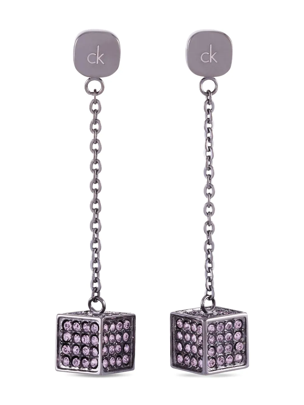 Calvin Klein Vintage crystal-embellished earrings | Silver | Image 1