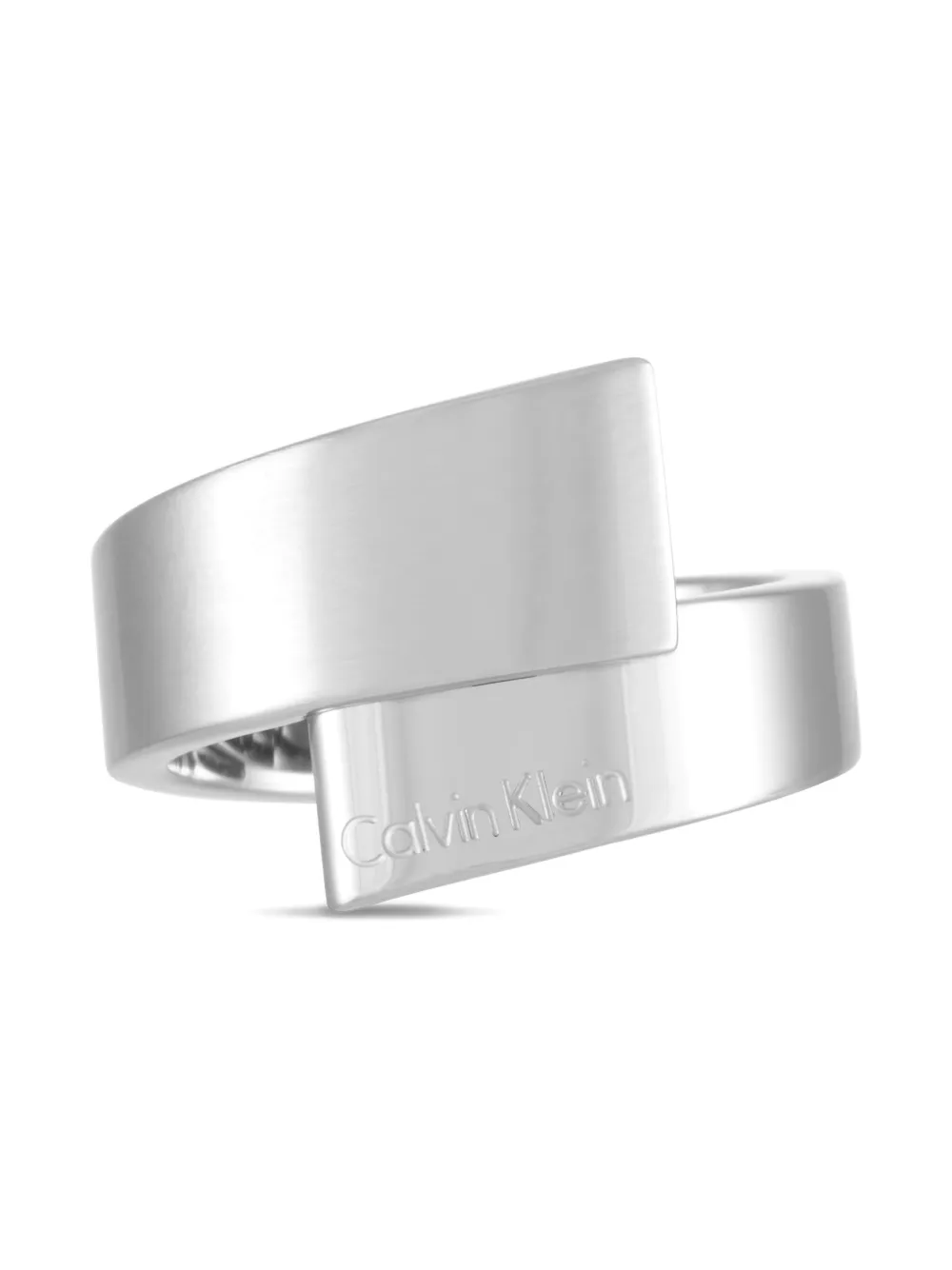 Calvin Klein Vintage logo-engraved ring | Silver | Image 1