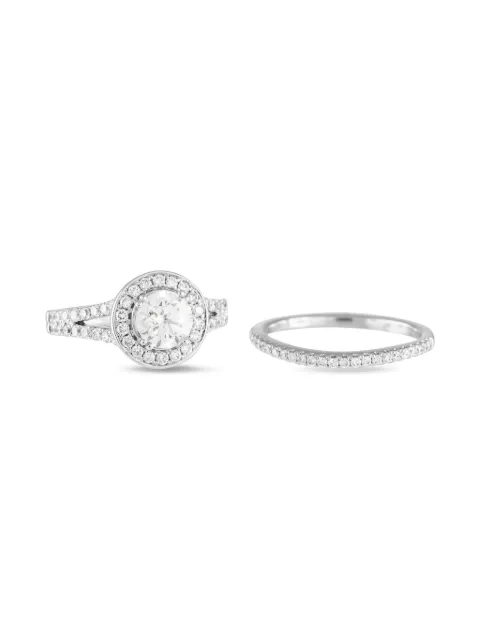 LB Exclusive 14kt white gold diamond rings set