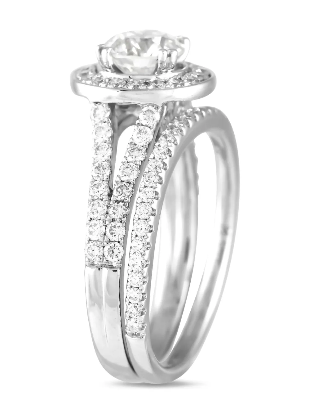 LB Exclusive 14kt white gold diamond rings set | Image 2