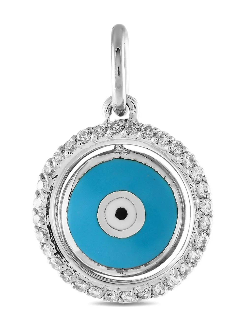 18K white gold Evil Eye pendant