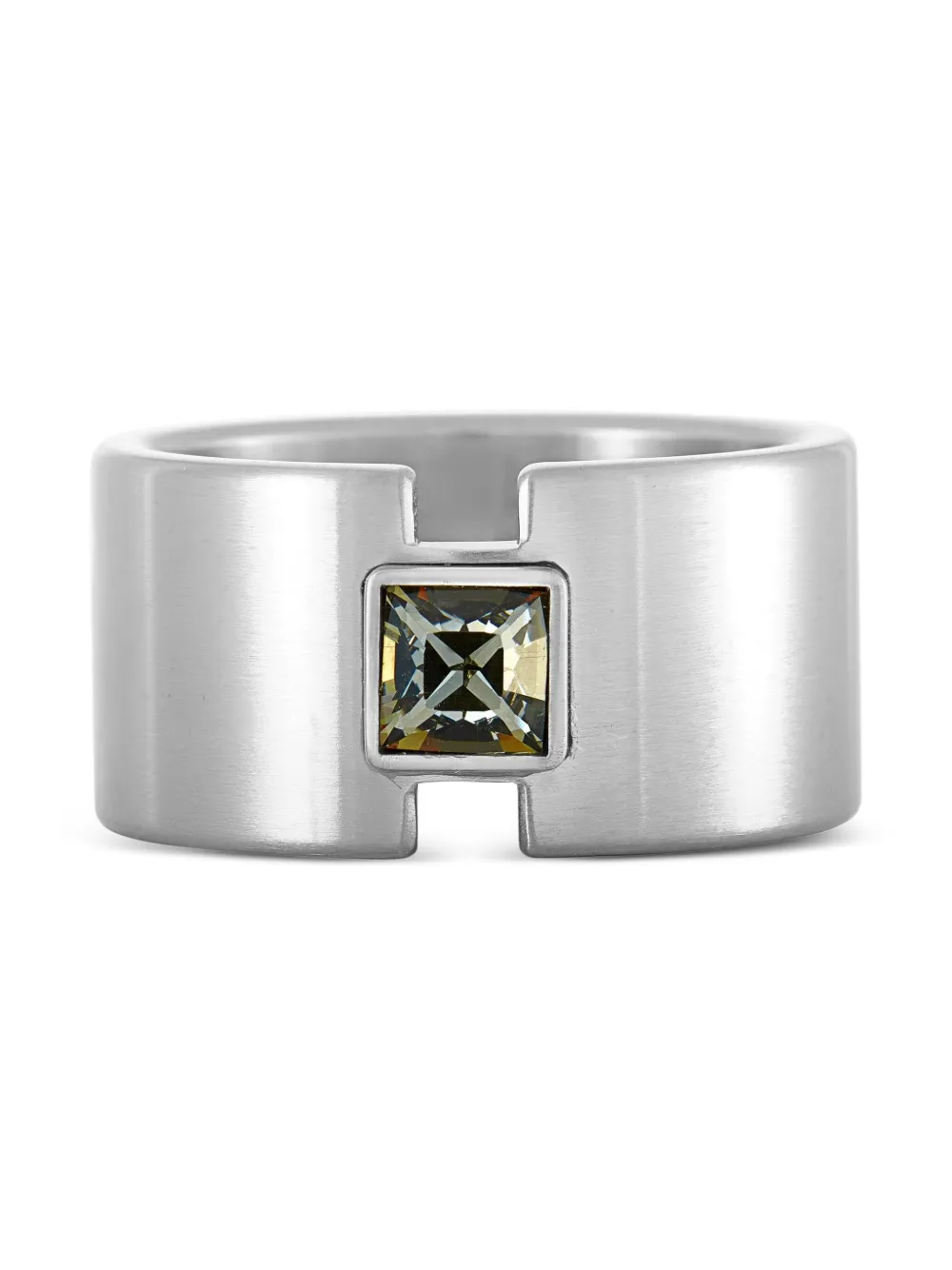 Swatch Vintage stainless steel and smoky crystal ring | Silver | Image 1
