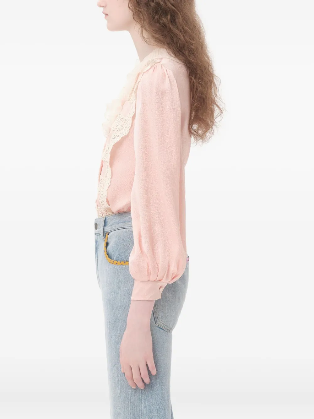Valentino Garavani Blouse met kant Roze