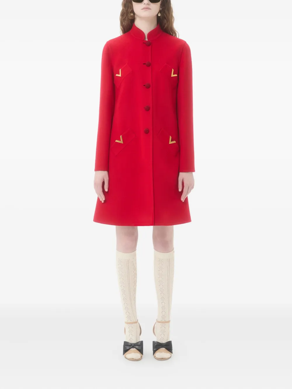 Valentino Garavani VGOLD button-up jas Rood