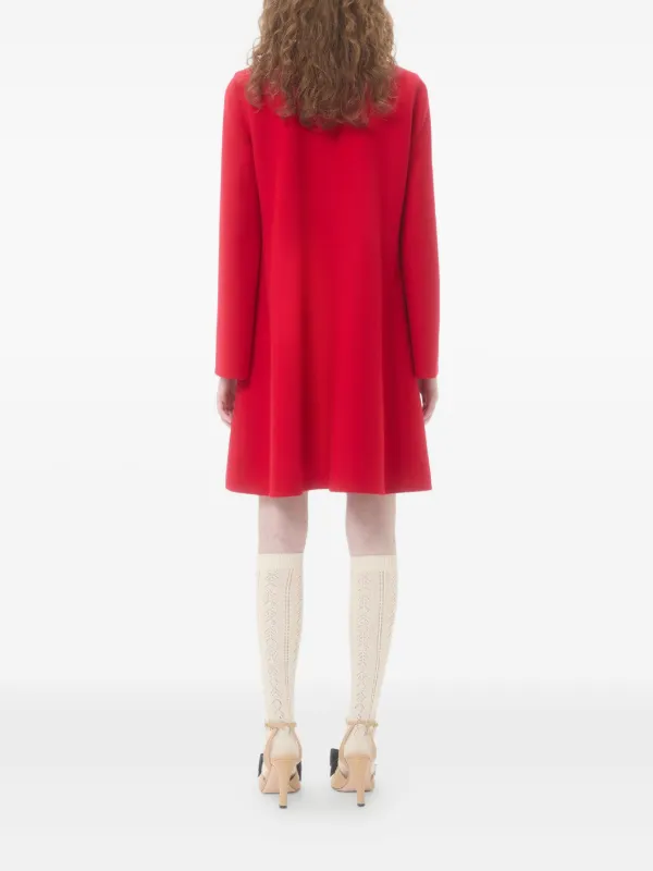 Valentino Garavani Vゴールド ボタンコート | レッド | FARFETCH JP