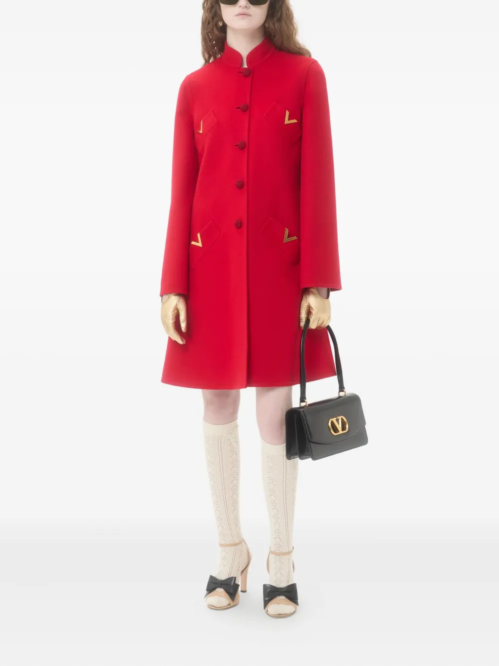 Valentino Garavani VGOLD button-up jas Rood