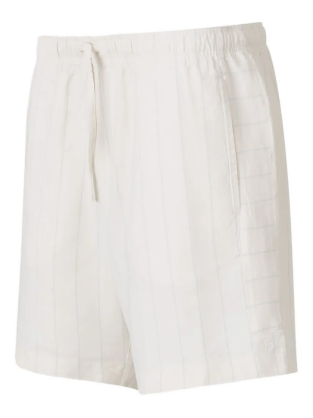 Shop Wales Bonner Striped Linen Shorts