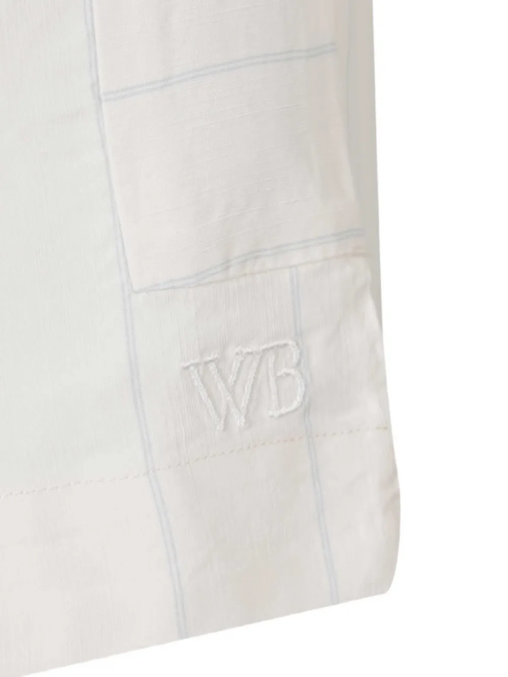 Shop Wales Bonner Striped Linen Shorts