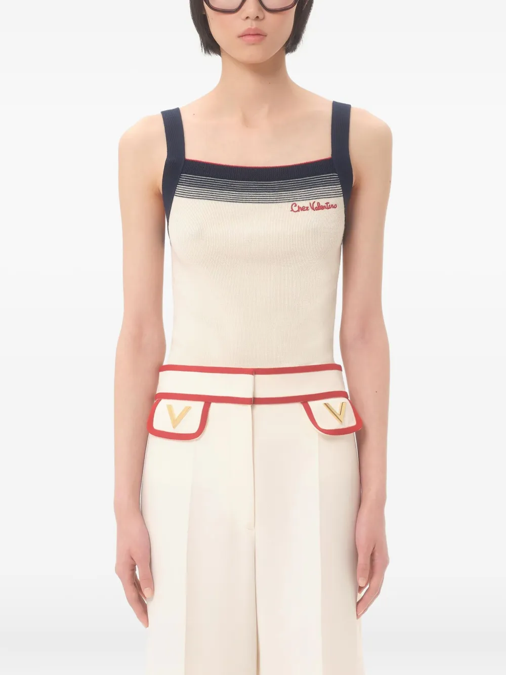 Shop Valentino Chez Tank Top