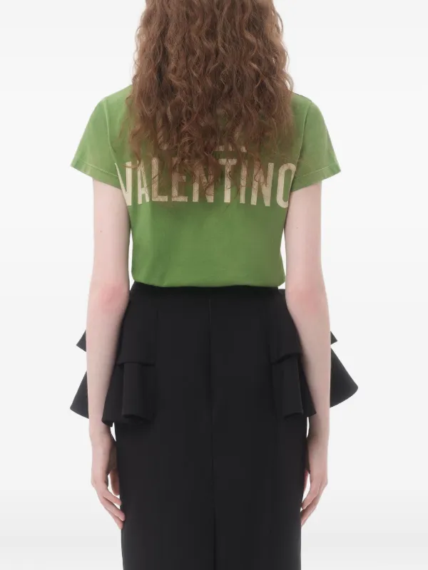 正規店買付【VALENTINO】Chez Valentino グリーン Tシャツ Valentino Garavani シェ Tシャツ | グリーン | FARFETCH JP
