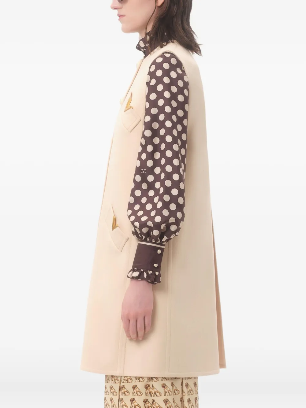 Valentino Garavani VGOLD button-up jas Beige