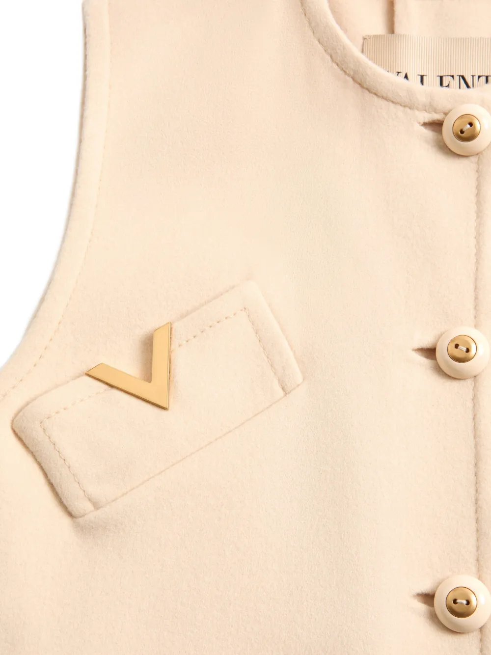 Valentino Garavani VGOLD button-up jas Beige