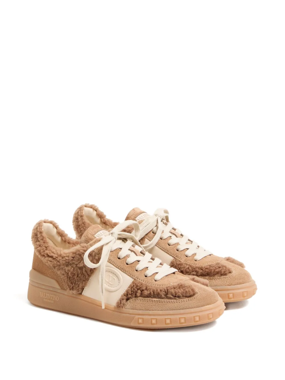 Valentino Garavani Upvillage leather sneakers Neutrals