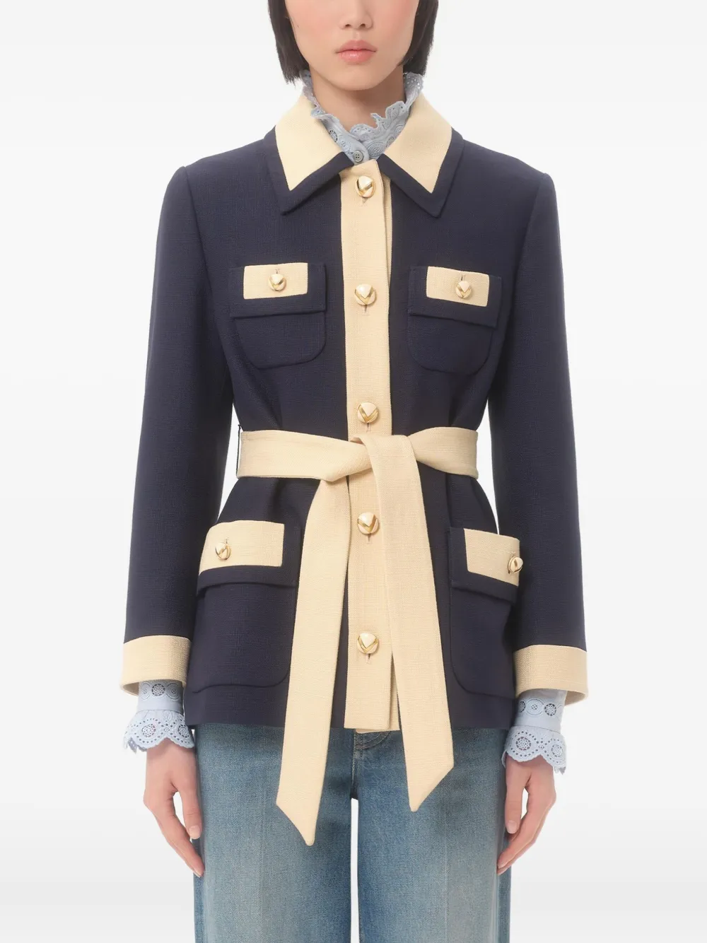 Valentino Garavani Caban jack Blauw