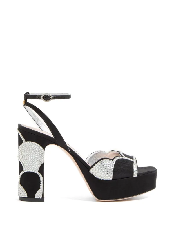 Valentino Garavani Bowow Platform Sandals in Black