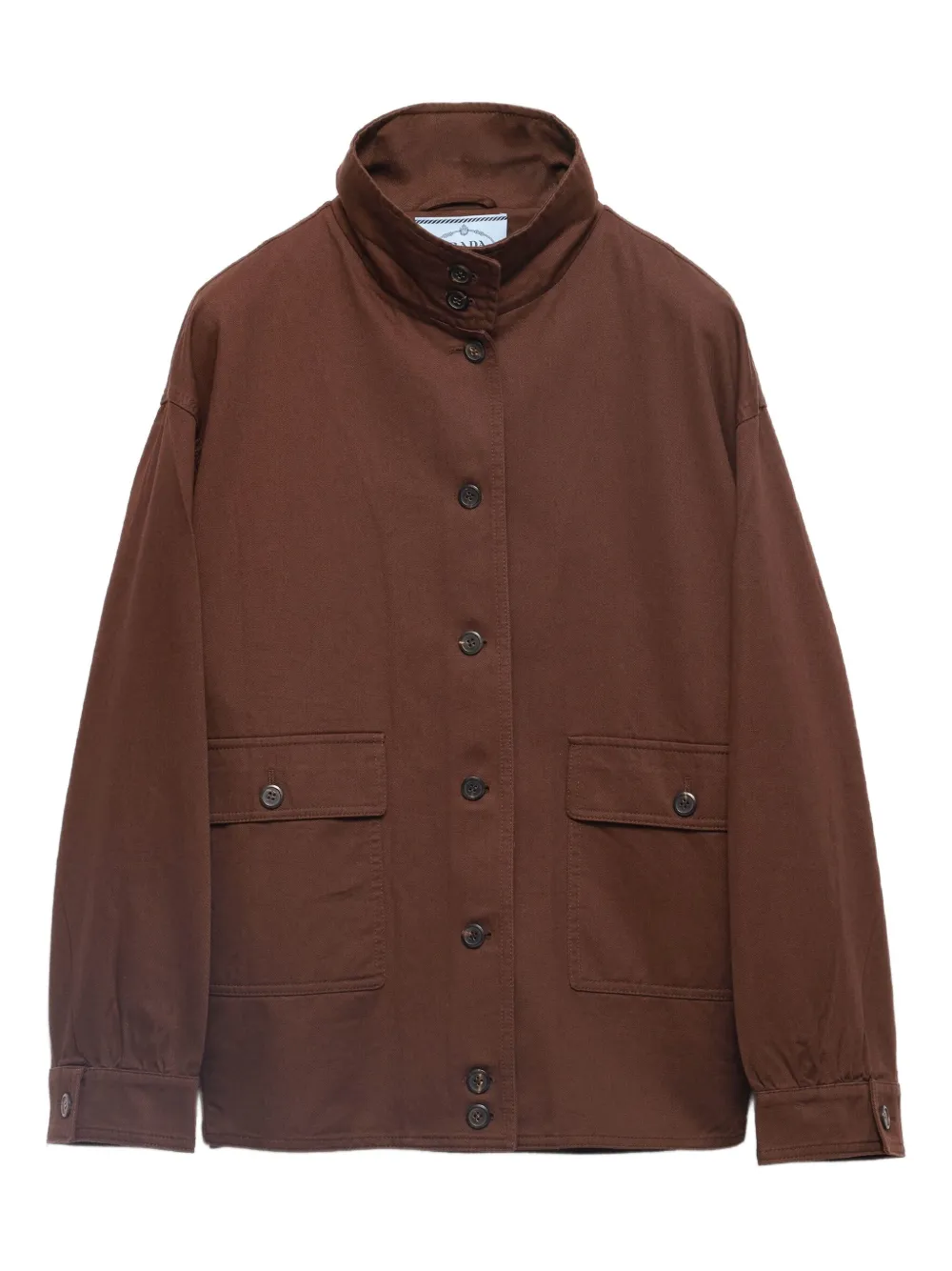 Prada Hemdjacke aus Gabardine | Braun | Image 1