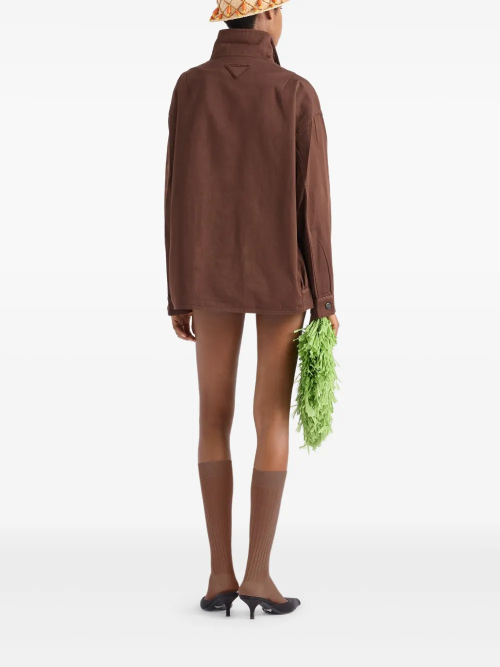 Prada Old gabardine shirtjack Bruin