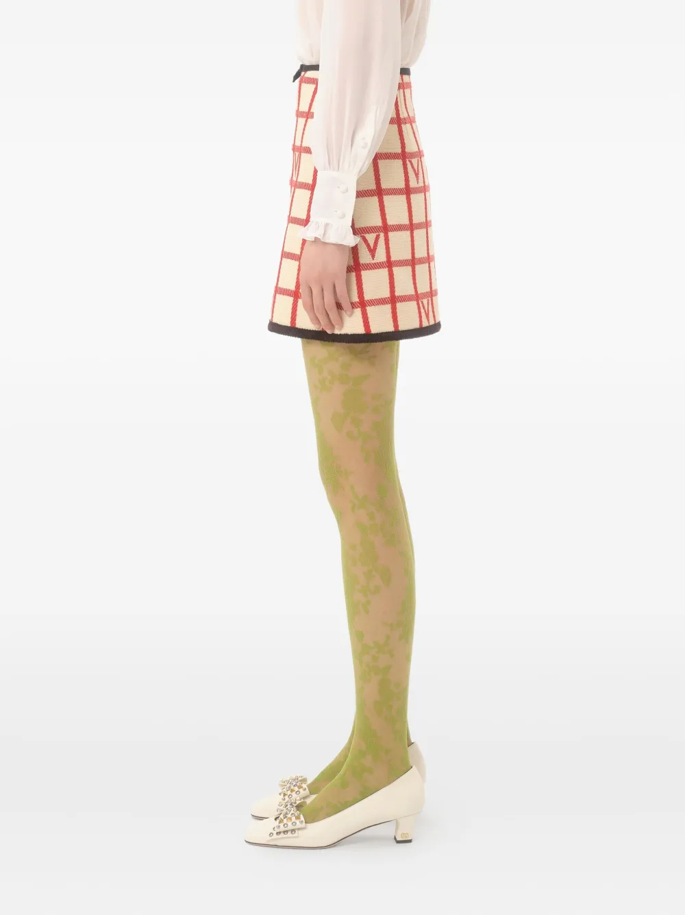 Valentino Garavani Mini-rok met patroon Beige