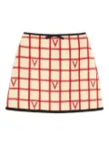 Valentino Garavani grid-patterned mini skirt - Neutrals