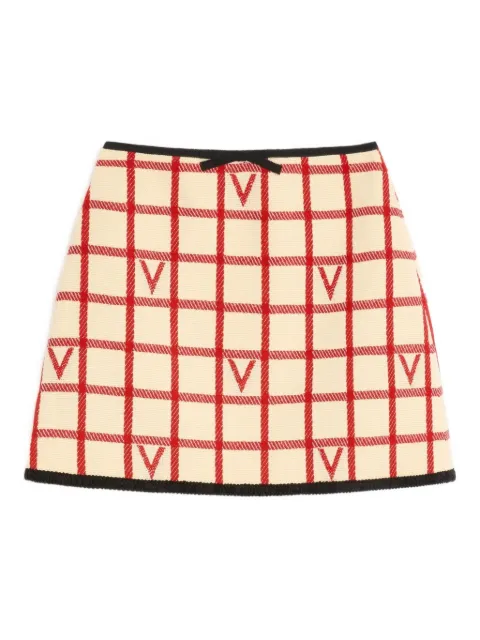 Valentino Garavani grid-patterned mini skirt
