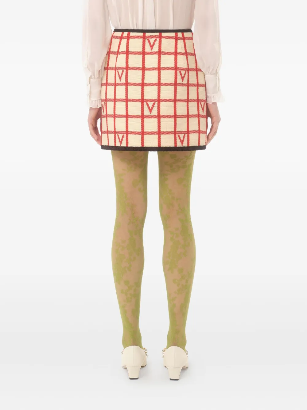 Valentino Garavani Mini-rok met patroon Beige