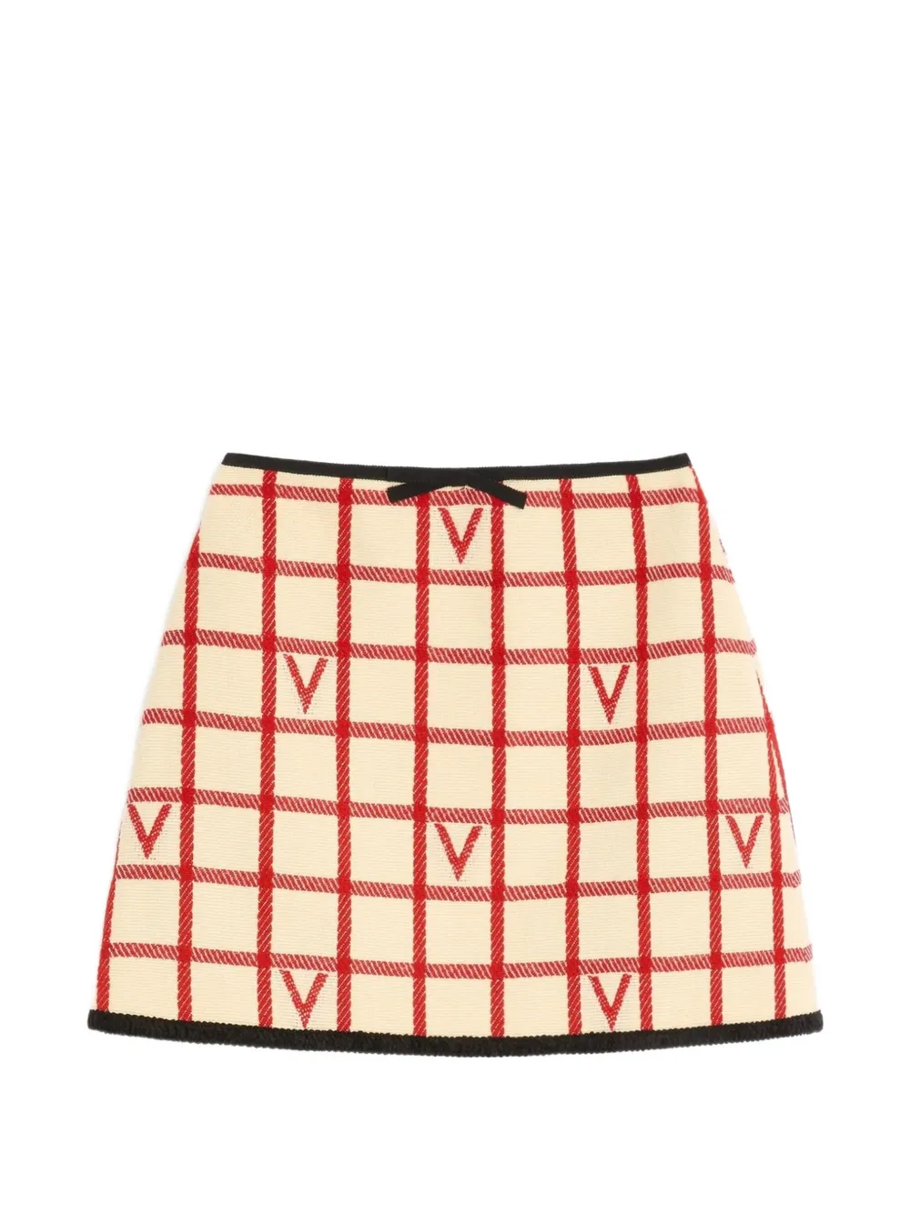 Valentino Garavani grid-patterned mini skirt – Neutrals