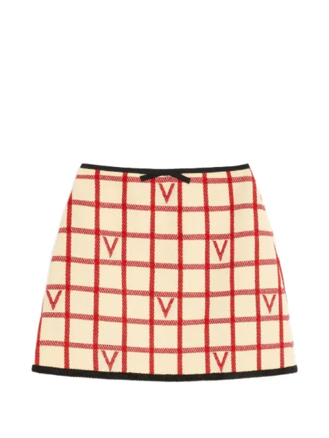 Valentino Garavani grid-patterned mini skirt