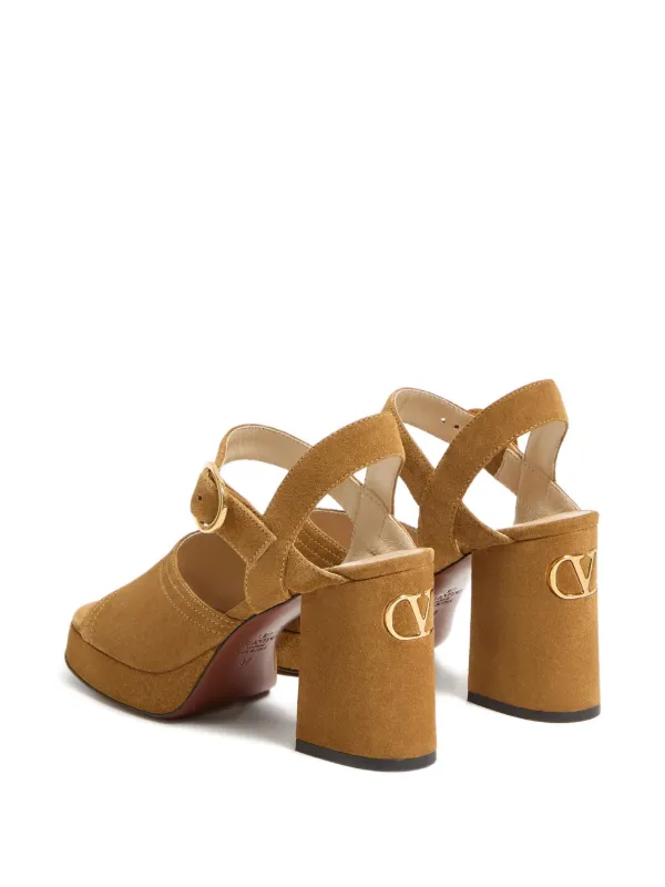 Valentino Garavani 100mm Fawcette Sandals | Brown | FARFETCH