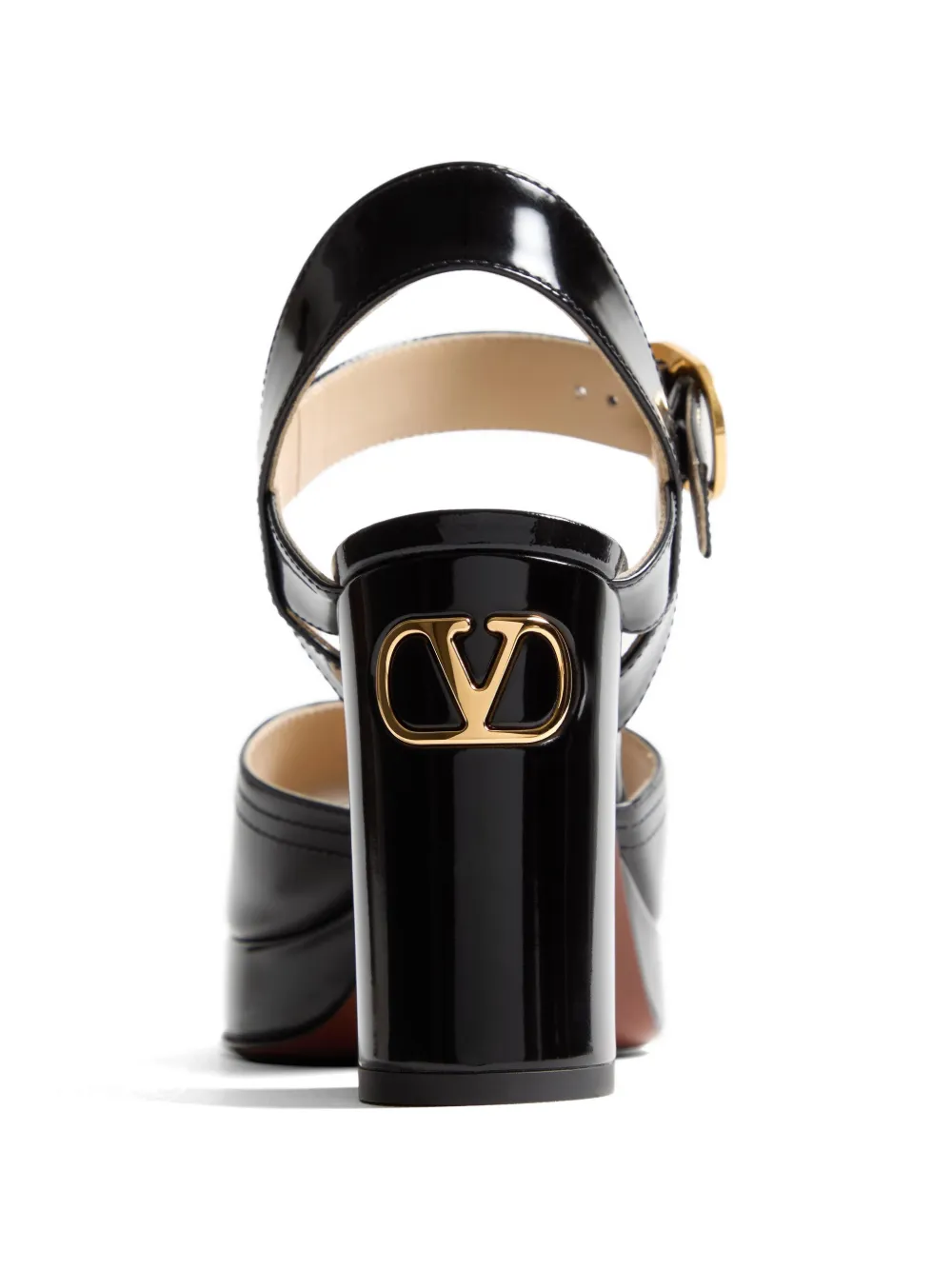Fawcette platform sandals in polished calfskin 100mm