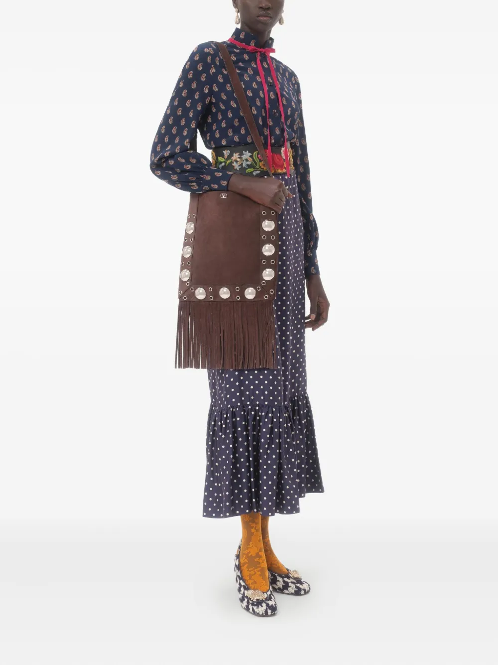 Valentino Garavani Pois midi-rok Blauw