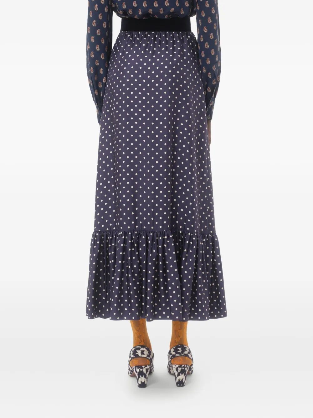 Valentino Garavani Pois midi-rok Blauw