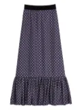 Valentino Garavani Pois midi skirt - Blue