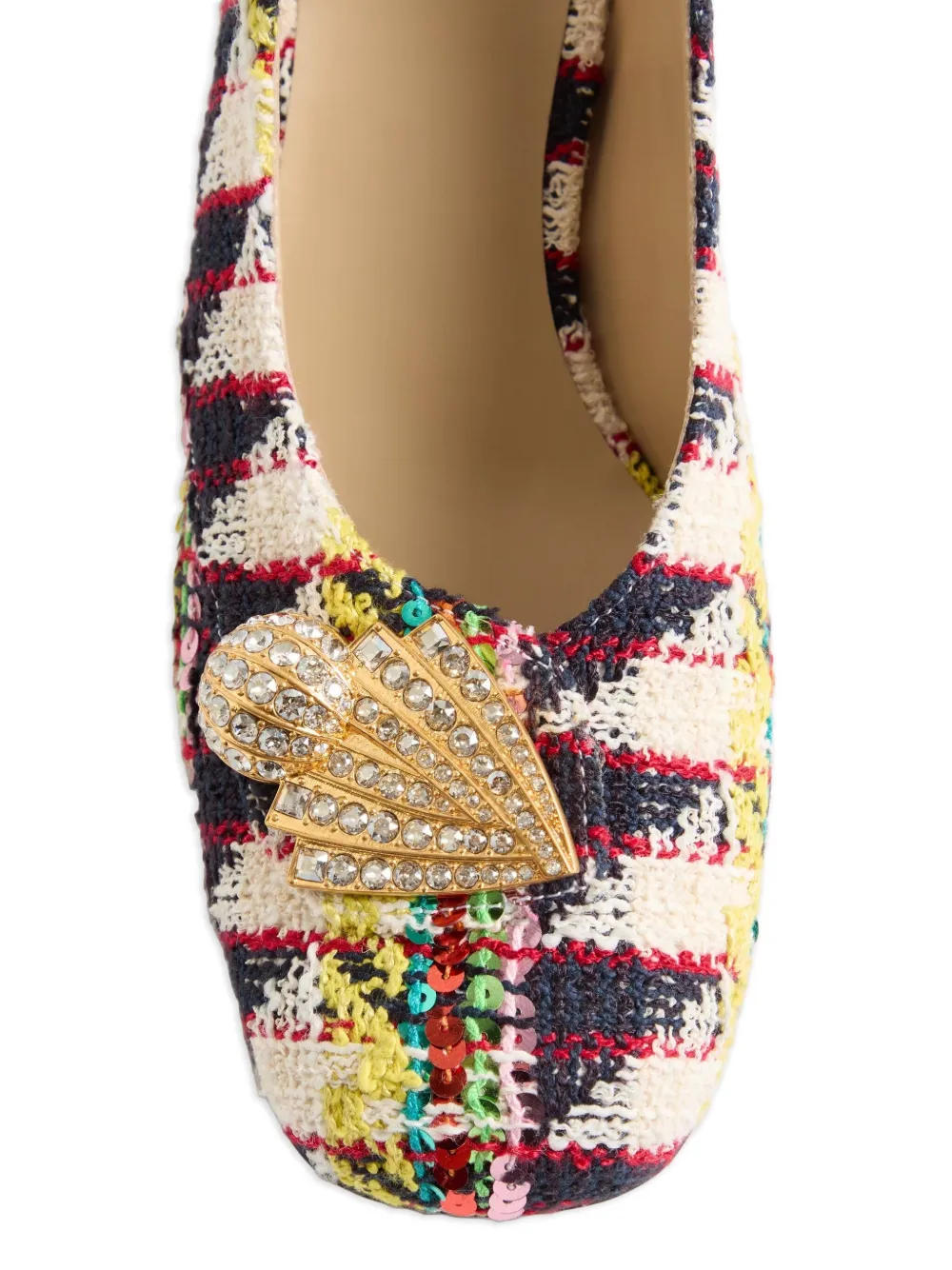 Valentino Garavani 60 mm Adamantine pumps verfraaid met pailletten Beige